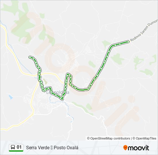 Mapa de 01 de autobús