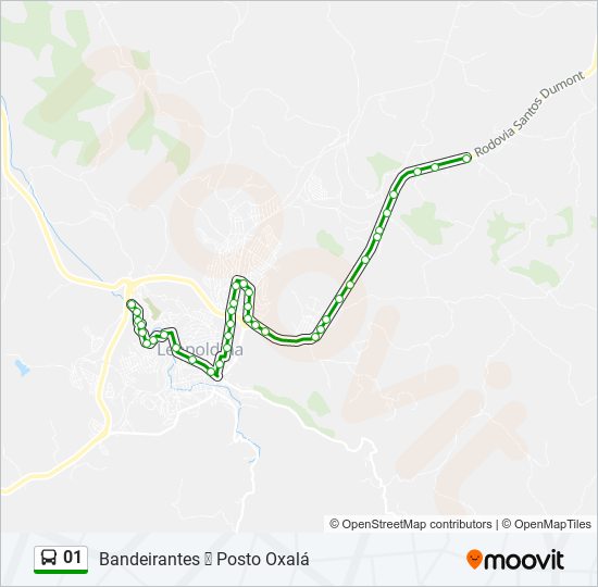 Mapa de 01 de autobús