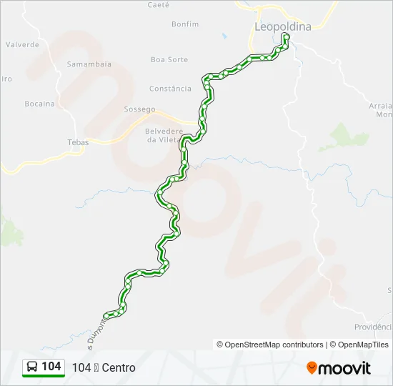 104 Bus Line Map