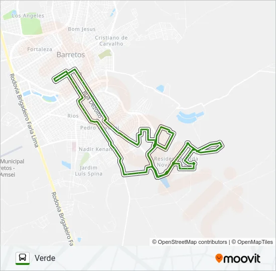 VERDE Bus Line Map