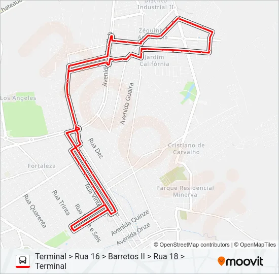 DERBY CLUBE Bus Line Map
