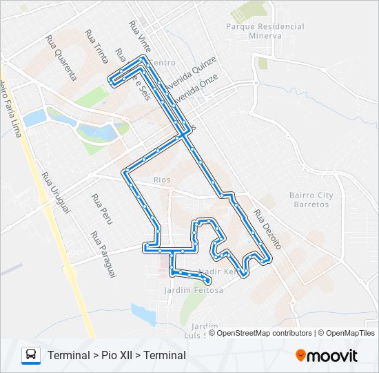 Mapa de RIOS / KENAN de autobús