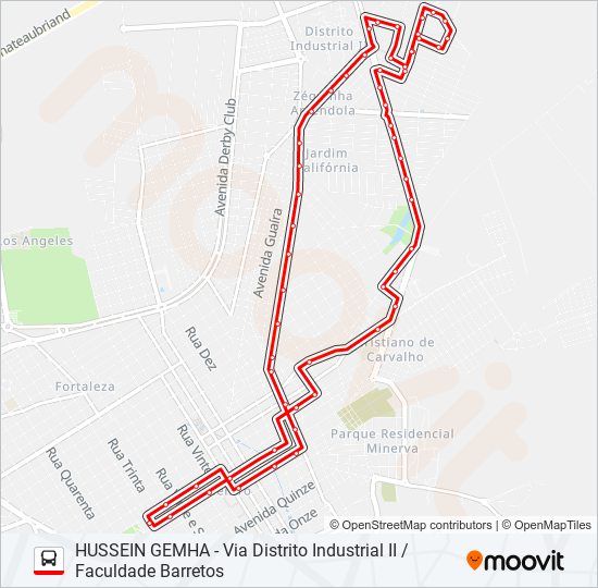 Mapa de HUSSEIN GEMHA de autobús