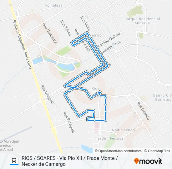 RIOS / SOARES Bus Line Map