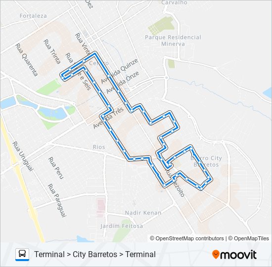 Mapa de NOGUEIRA / CECAP I de autobús