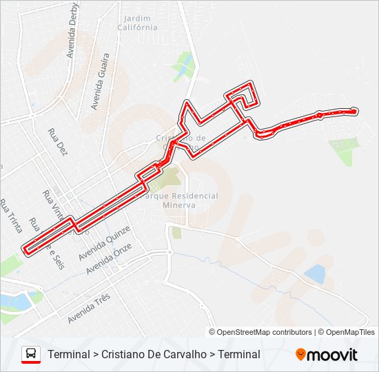 Mapa de CRISTIANO DE CARVALHO de autobús