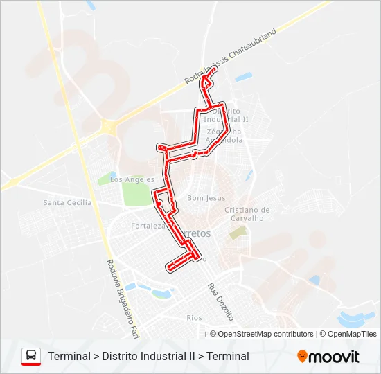 DISTRITO INDUSTRIAL II Bus Line Map