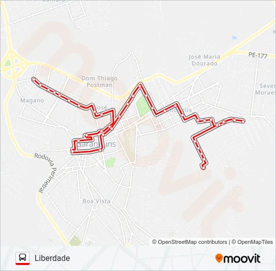016 LIBERDADE Bus Line Map