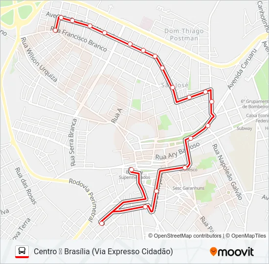015 BRASÍLIA Bus Line Map