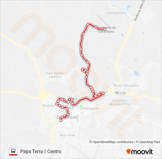 Mapa da linha 09A VIANA E MOURA (PAPA TERRA) de ônibus