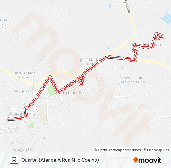 002 QUARTEL Bus Line Map