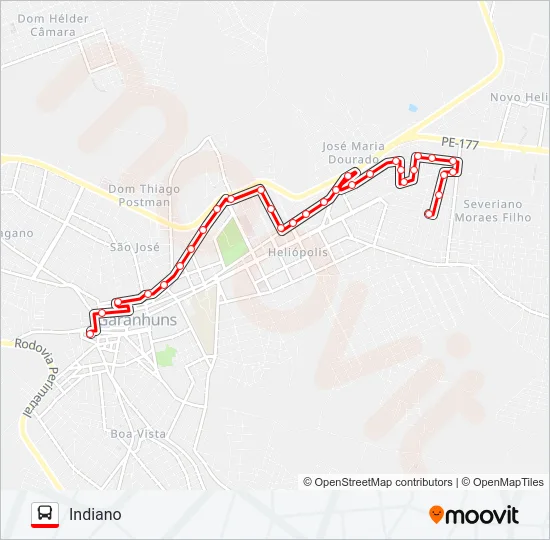 003 INDIANO Bus Line Map