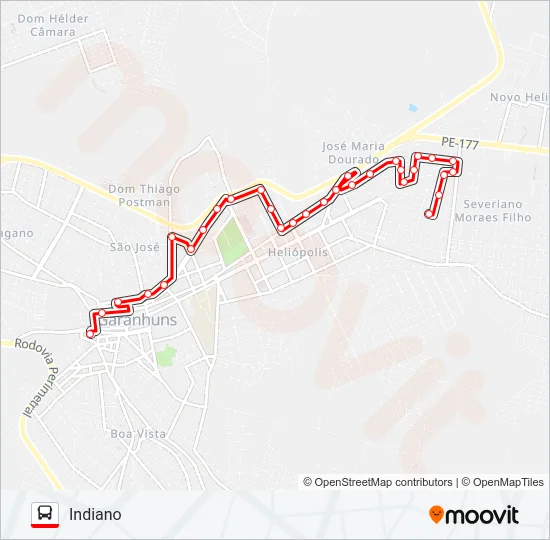 003 INDIANO Bus Line Map