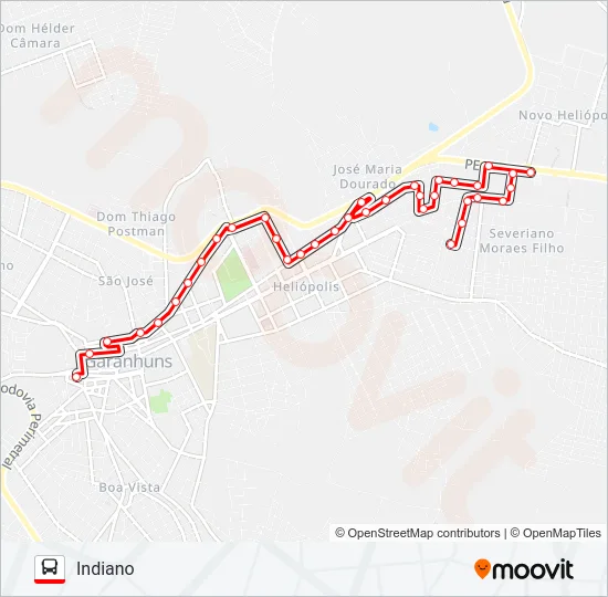 003 INDIANO Bus Line Map