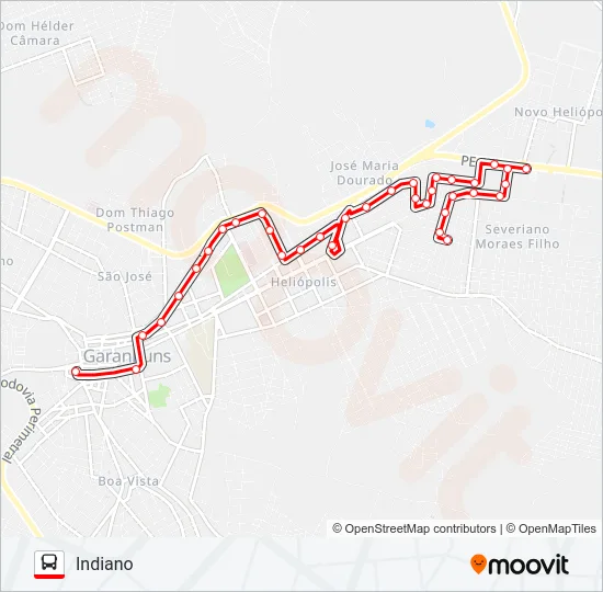 003 INDIANO Bus Line Map