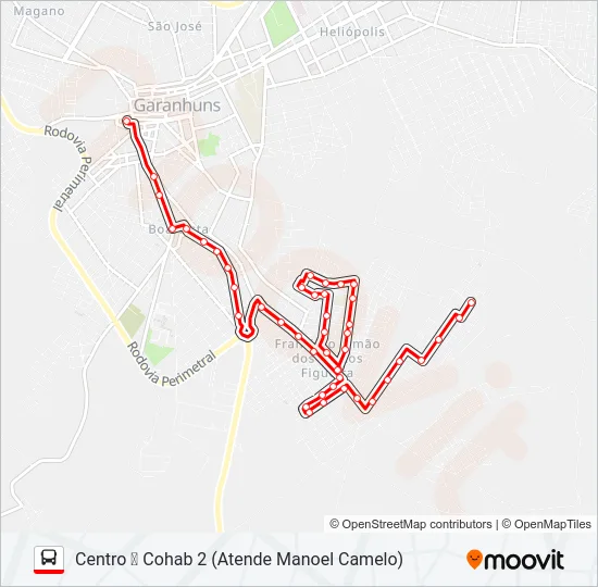 005 COHAB 2 Bus Line Map
