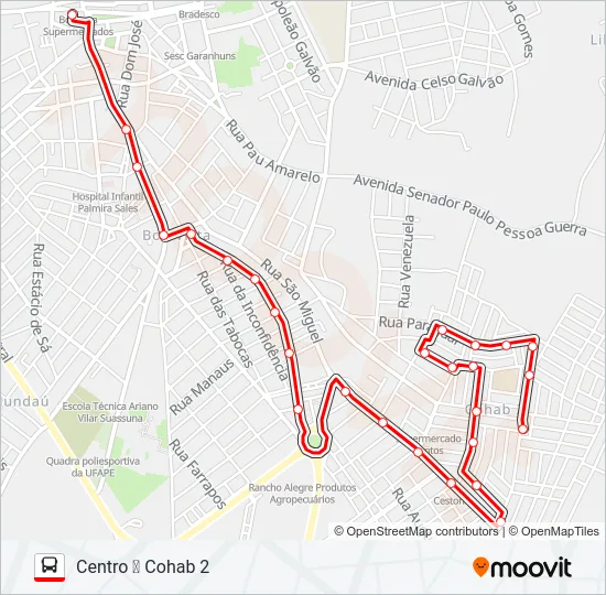 005 COHAB 2 Bus Line Map