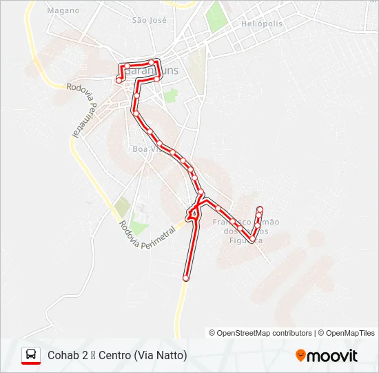 005 COHAB 2 Bus Line Map