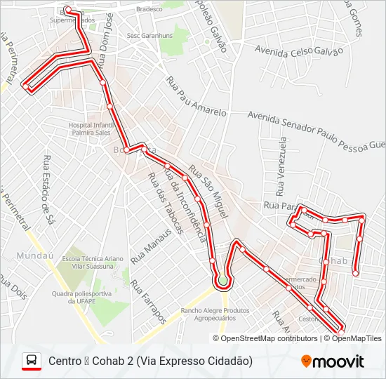 005 COHAB 2 Bus Line Map