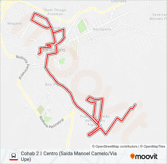 005 COHAB 2 Bus Line Map