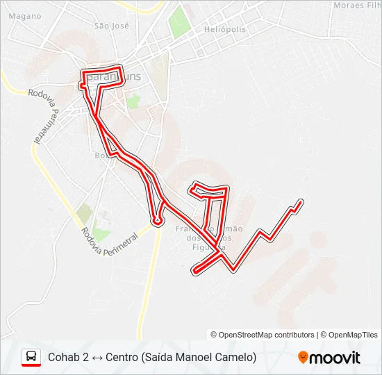 005 COHAB 2 Bus Line Map