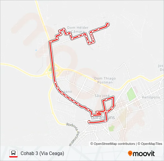 006 COHAB 3 Bus Line Map