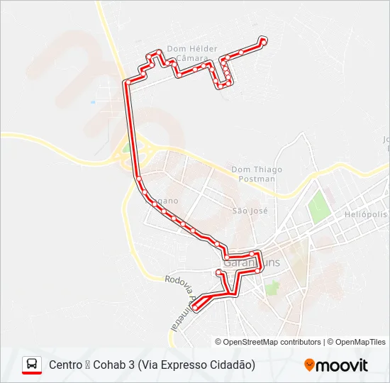 006 COHAB 3 Bus Line Map