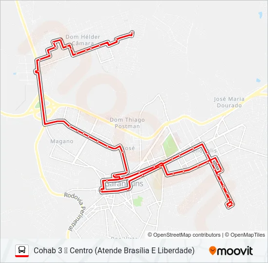 006 COHAB 3 Bus Line Map