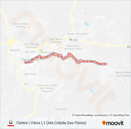 007 FÊNIX L1 Bus Line Map