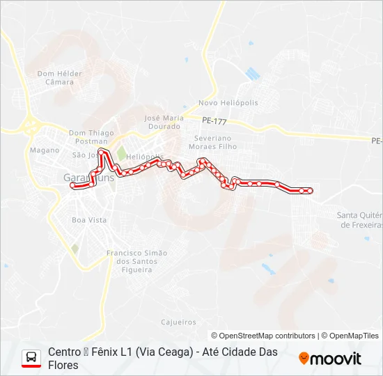 007 FÊNIX L1 Bus Line Map
