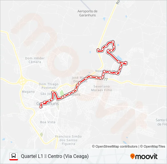 018 QUARTEL L1 Bus Line Map