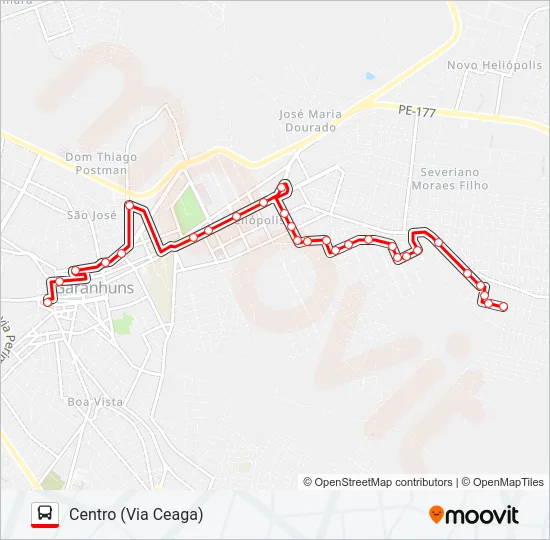 004 PARQUE FÊNIX Bus Line Map
