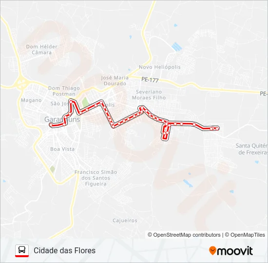 017 CIDADE DAS FLORES Bus Line Map