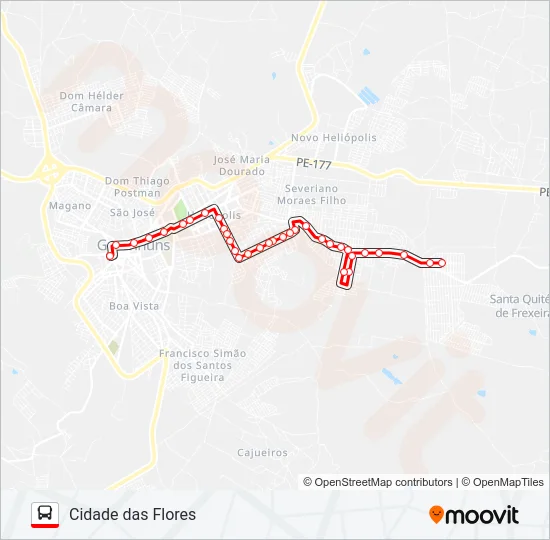 017 CIDADE DAS FLORES Bus Line Map