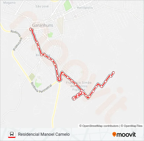 014 RESIDENCIAL MANOEL CAMELO Bus Line Map