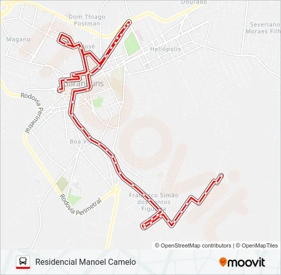 014 RESIDENCIAL MANOEL CAMELO Bus Line Map
