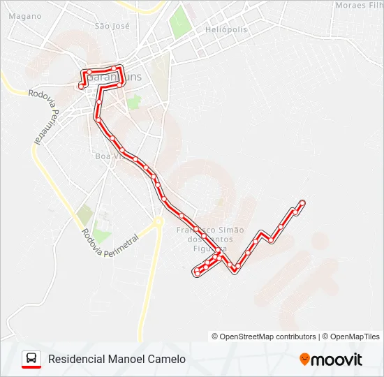014 RESIDENCIAL MANOEL CAMELO Bus Line Map