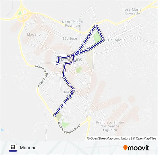 011 MUNDAÚ Bus Line Map