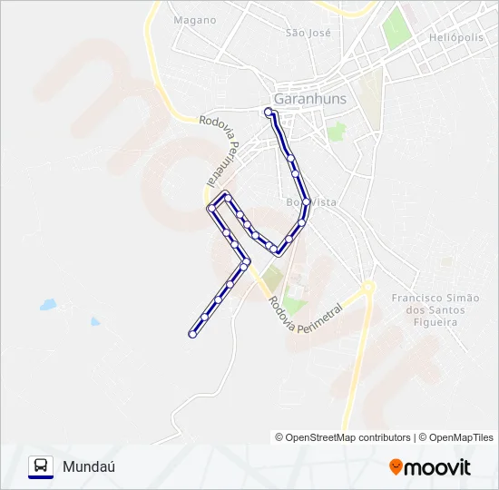 011 MUNDAÚ Bus Line Map