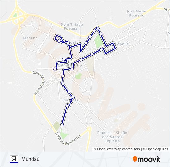 011 MUNDAÚ bus Line Map