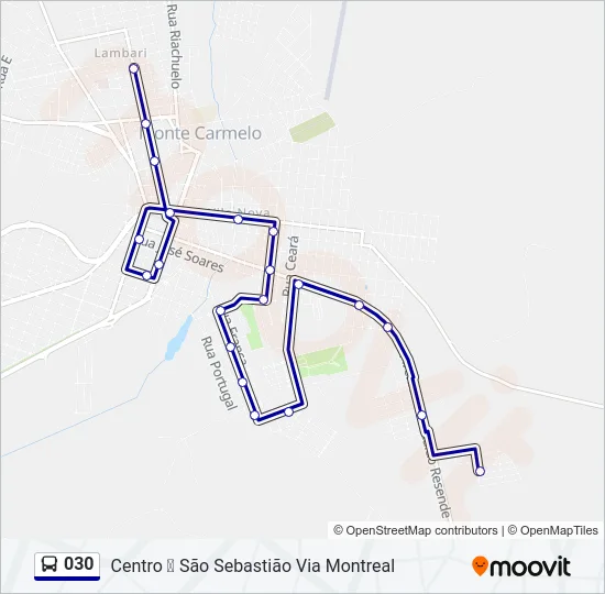 030 Bus Line Map