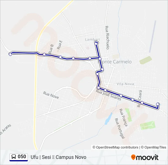050 Bus Line Map