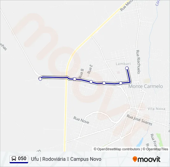 050 Bus Line Map