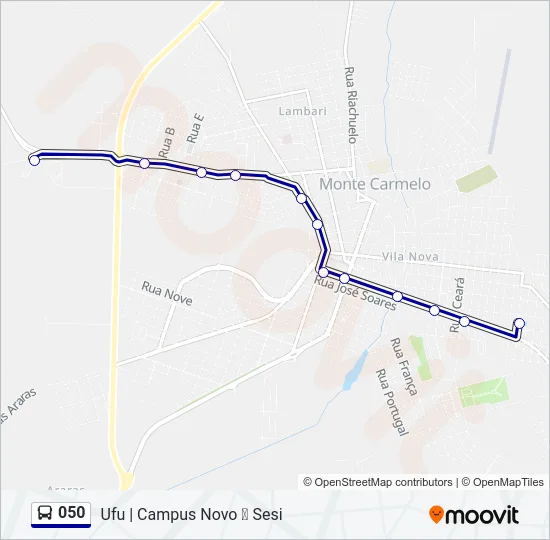 050 Bus Line Map