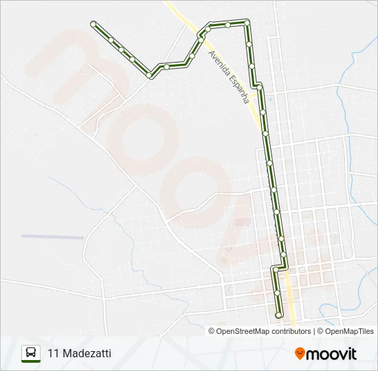 11 MADEZATTI Bus Line Map