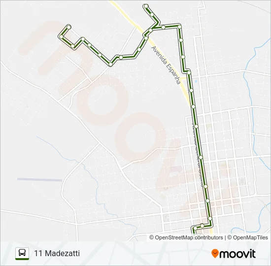 11 MADEZATTI Bus Line Map