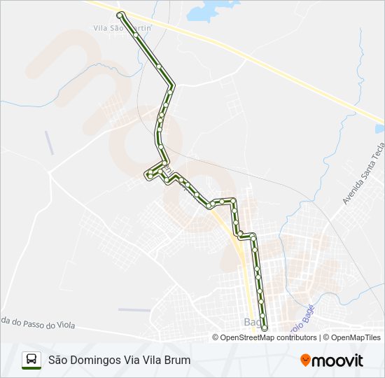 Mapa da linha 07 SÃO DOMINGOS de ônibus