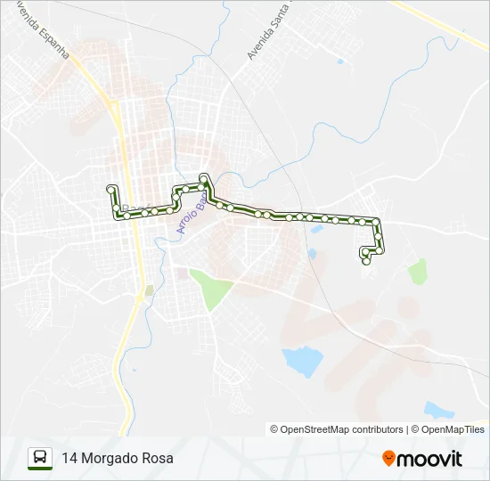 14 MORGADO ROSA Bus Line Map