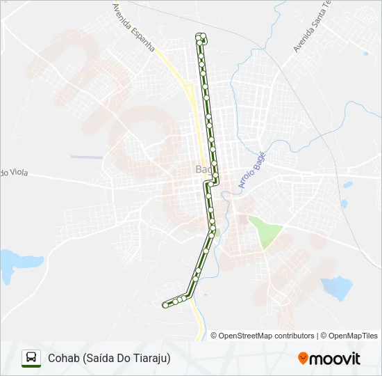 05 COHAB / TIARAJU - AEROPORTO Bus Line Map