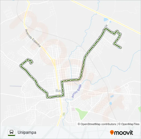 03 IVO FERRONATO - UNIPAMPA / ARVOREZINHA Bus Line Map